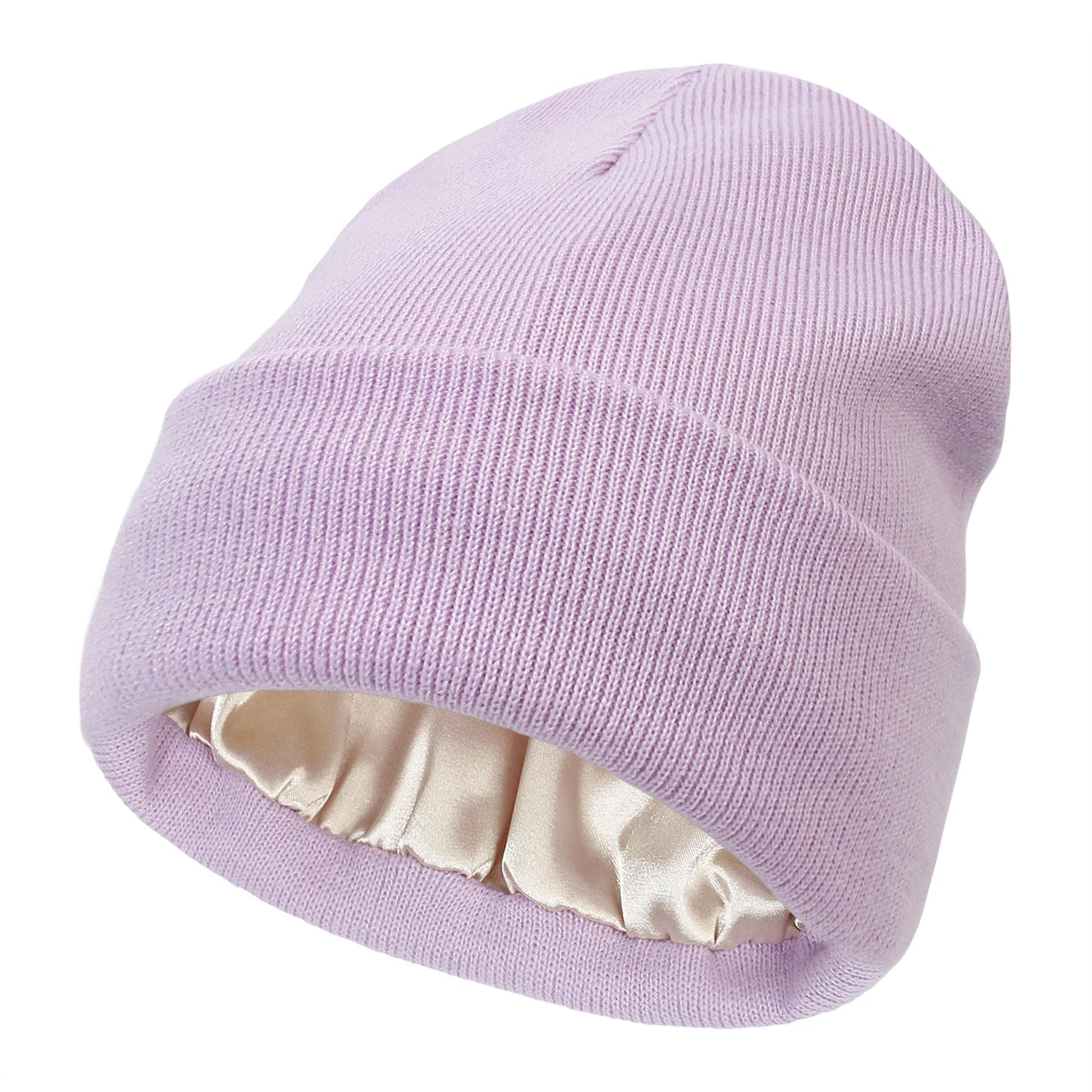 Satin-Lined Wool Beanie