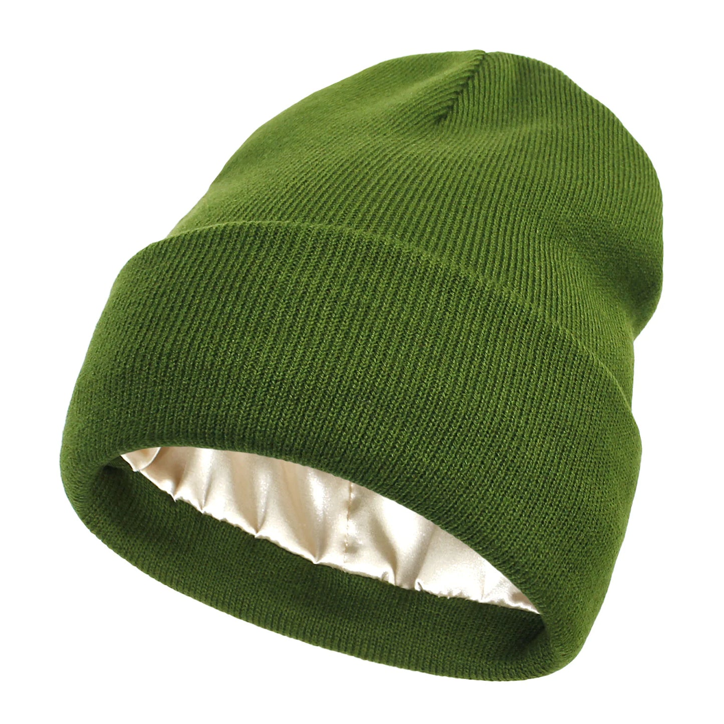 Satin-Lined Wool Beanie