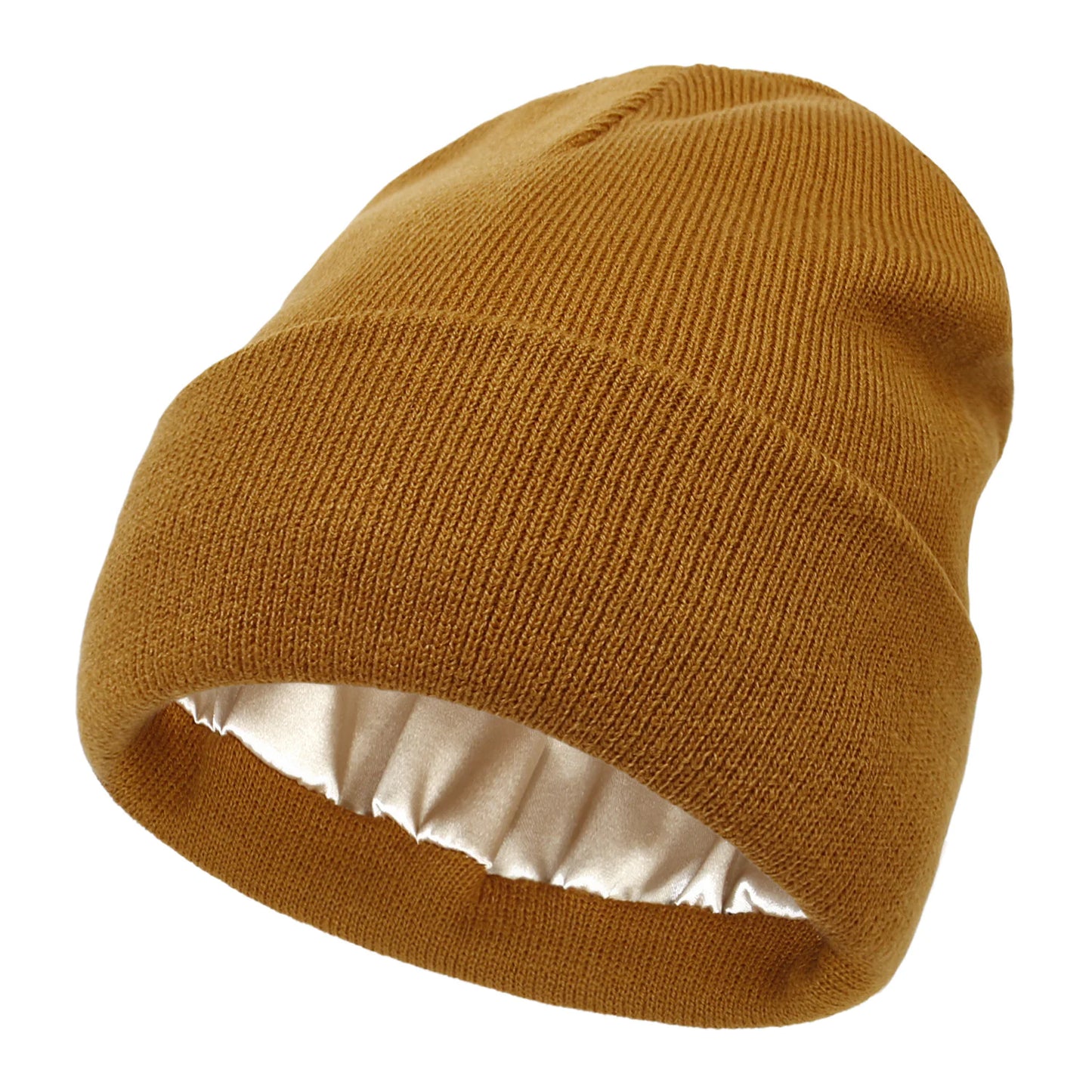 Satin-Lined Wool Beanie