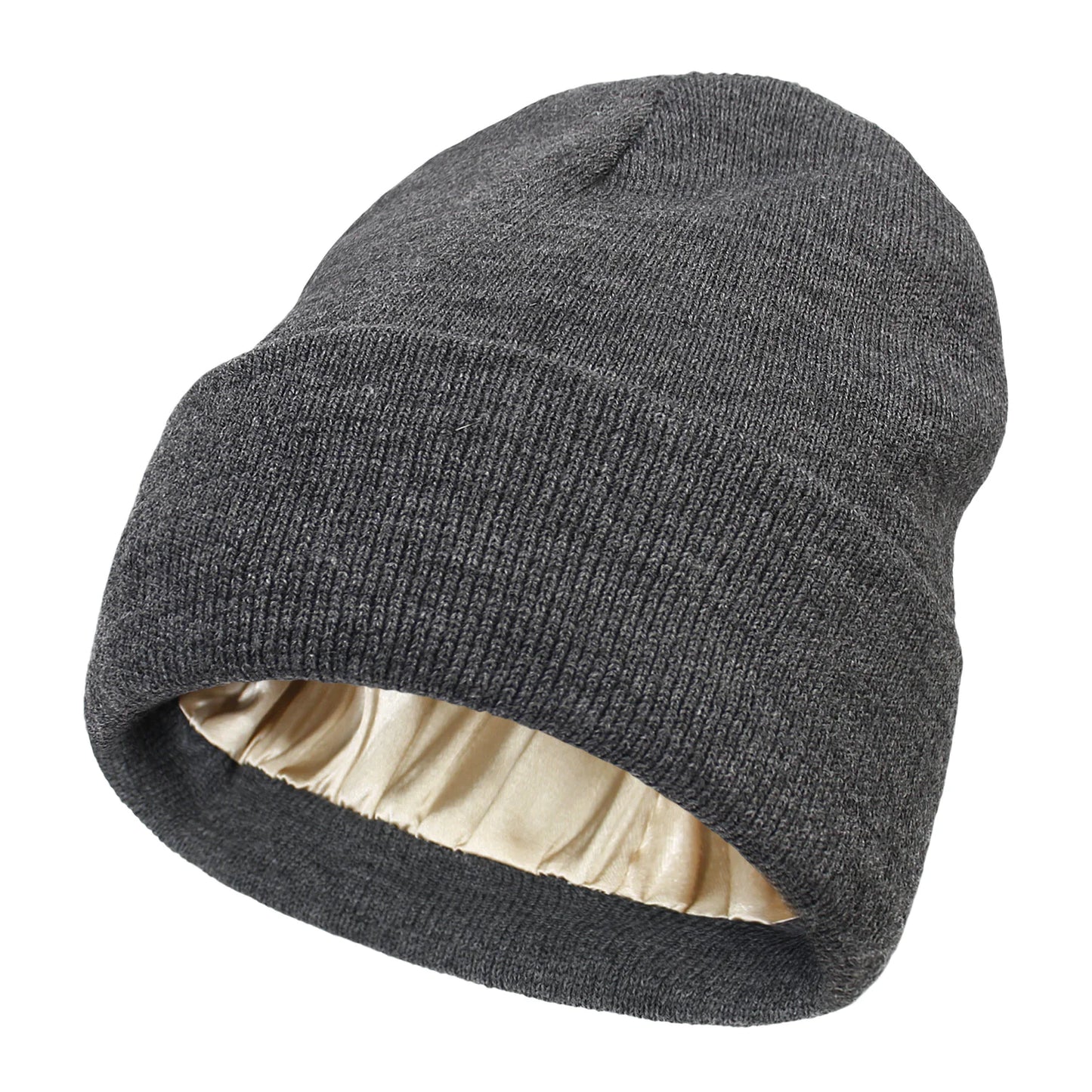 Satin-Lined Wool Beanie