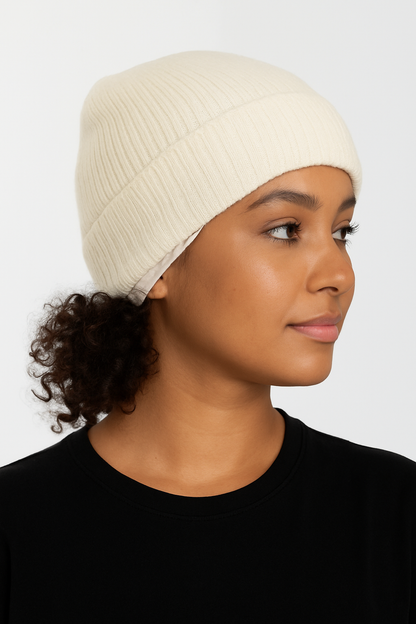 Satin-Lined Wool Beanie
