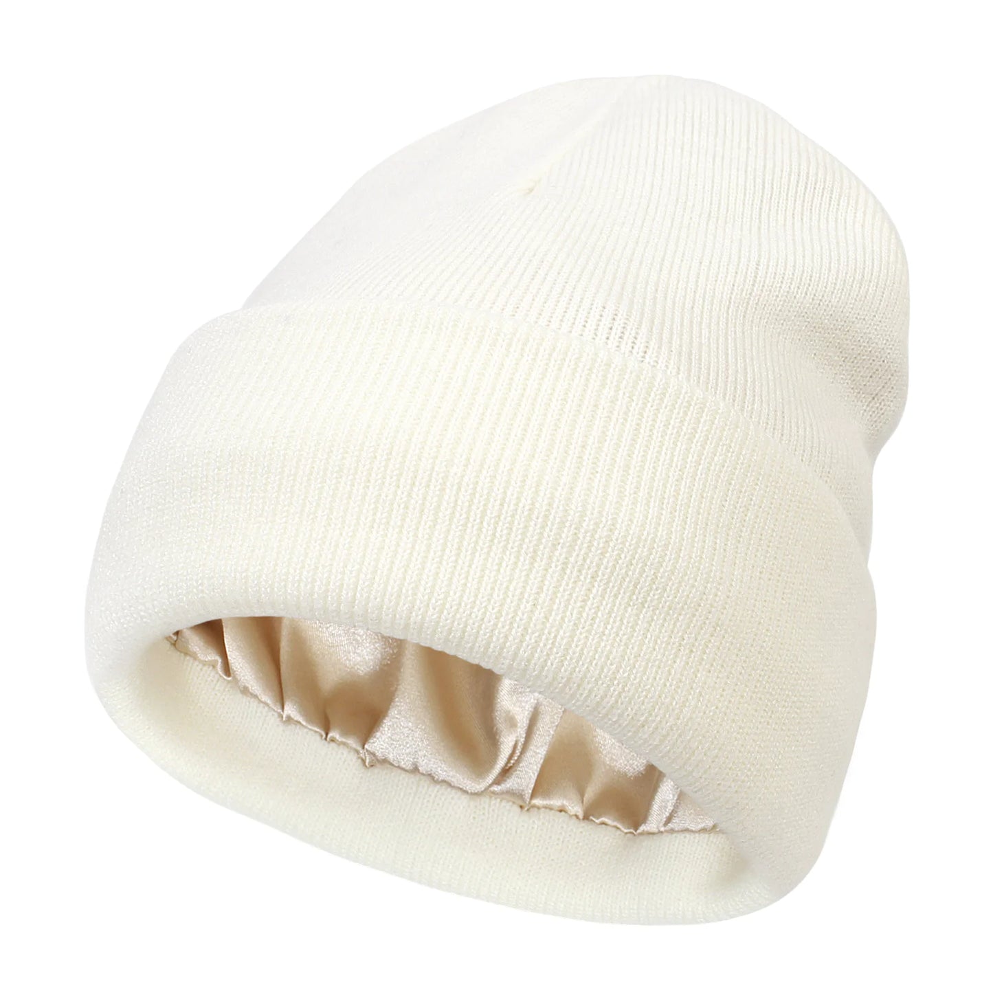 Satin-Lined Wool Beanie